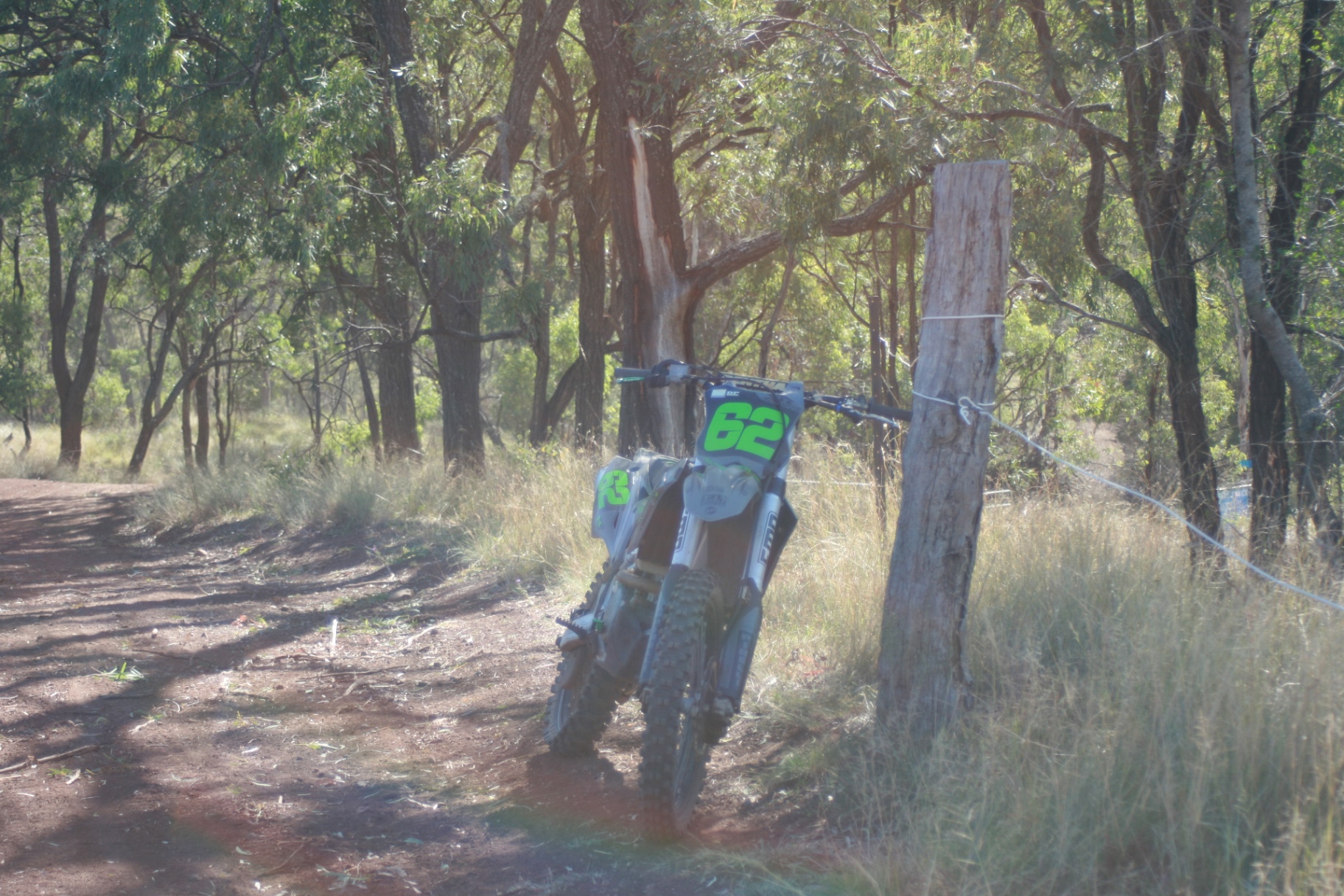 Motocross rider mid-air at a Brisbane MX track